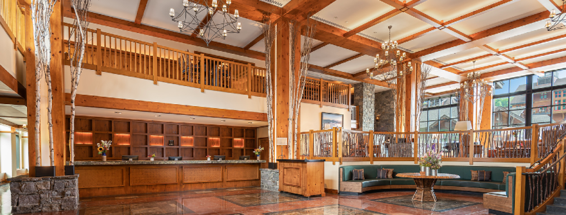 The Lodge at Spruce Peak, Lobby